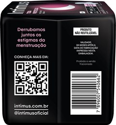 ABSORVENTE INTIMUS GEL NOTURNO SUAVE COM ABAS 8UN 