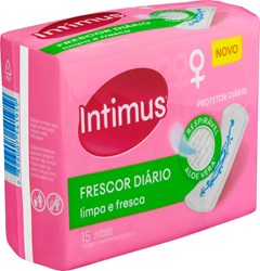ABSORVENTE INTIMUS PROTETOR DIÁRIO SEM ABAS COM PERFUME 15UN  