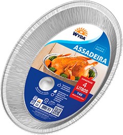 ASSADEIRA DE ALUMINIO MOLDADO WYDA 04L OVAL