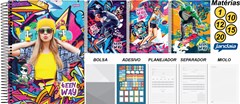 CADERNO CAPA DURA UNIVERSAL JANDAIA TEEN WAY 12 MATÉRIAS 240F