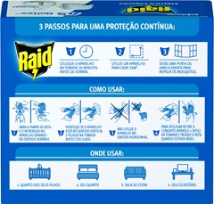 INSETICIDA REFIL LÍQUIDO RAID 45 NOITES GRÁTIS APARELHO