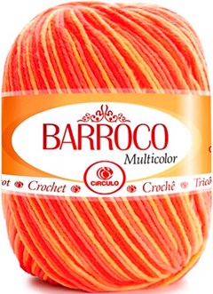 BARBANTE CÍRCULO BARROCO N6 VERMELHO/LARANJA REF 9157