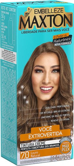 TINTURA MAXTON KIT PRAT 7.0 LOURO NATURAL