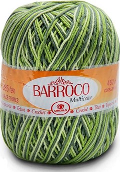 BARBANTE CÍRCULO BARROCO N6 VERDE FOLHA MESCLADO REF 9536