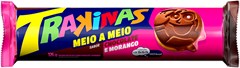 BISCOITO TRAKINAS 126G MEIO CHOCOLATE COM MORANGO