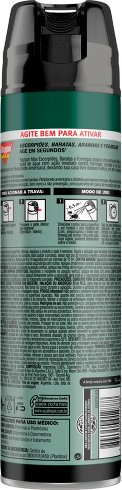 INSETICIDA AEROSOL BAYGON 360MLMULT BARATA/FORMIGA