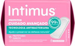 ABSORVENTE INTIMUS PROTETOR DIÁRIO SEM ABAS ANTIBACTERIANA 15UN  