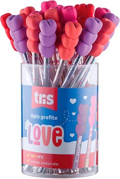 LAPIS GRAF TRIS LOVE METAL HB BORR POTE