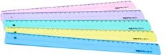RÉGUA ESCOLAR DELLO 30CM TONS PASTÉIS SORT