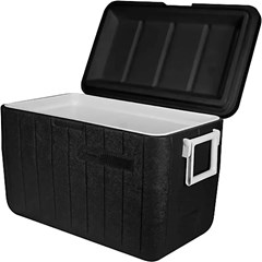 CAIXA TÉRMICA COLEMAN 45,4LTS PRETA COM TAMPA PRETA