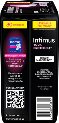 ABSORVENTE INTIMUS GEL NOTURNO SUAVE  COM ABAS 30UN 