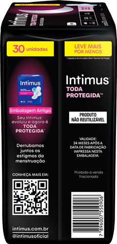 ABSORVENTE INTIMUS GEL NOTURNO SECA COM ABAS 30UN 