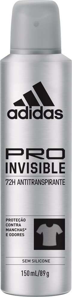 DESODORANTE AEROSOL ADIDAS 150ML MASCULINO ANTI INVISIBLE