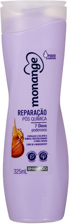 SHAMPOO MONANGE 325ML REPARAÇÃO PÓS QUIMICA