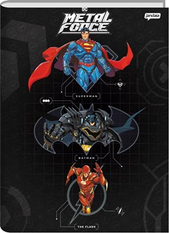 CADERNO CAPA DURA COSTURADO UNIVERSITÁRIO JANDAIA LIGA DA JUSTIÇA 80F