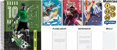 CADERNO CAPA DURA UNIVERSAL JANDAIA SPORT 15 MATÉRIAS 240F  