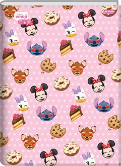 CADERNO CAPA DURA COSTURADO UNIVERSITÁRIO JANDAIA DISNEY EMOJI 80F