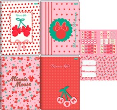 CADERNO CAPA DURA COSTURADO UNIVERSITÁRIO JANDAIA MINNIE ARTS 80F