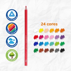 LÁPIS COR 24 CORES TRIS MEGA SOFTCOLOR