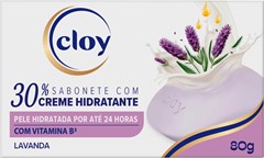 SABONETE CLOY 80G CREME HIDRATANTE LAVANDA