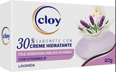 SABONETE CLOY 80G CREME HIDRATANTE LAVANDA