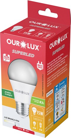 LÂMPADA LED BIVOLT OUROLUX 15 WATTS