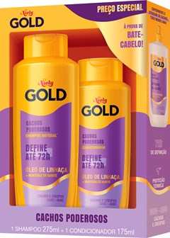 SHAMPOO  275ML + CONDICIONADOR  175ML NIELY GOLD CACHOS DEFINICAO PROLONGADA