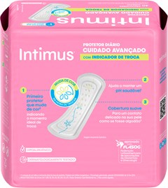 ABSORVENTE INTIMUS PTOTETOR DIARIO SEM ABAS SUAVE COM INDICADOR DE TROCA LV+PG-40X1