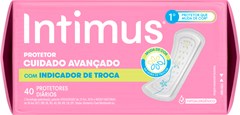 ABSORVENTE INTIMUS PTOTETOR DIARIO SEM ABAS SUAVE COM INDICADOR DE TROCA LV+PG-40X1