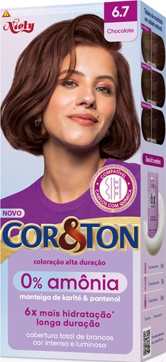 TINTURA COR&TON SEM AMONIA 6.7 CHOCOLATE