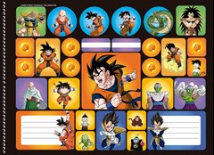 CADERNO CARTOGRAFIA CAPA DURA SÃO DOMINGOS ESPIRAL DRAGON BALL 60F
