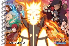 CADERNO CARTOGRAFIA CAPA DURA SÃO DOMINGOS ESPIRAL NARUTO 60F