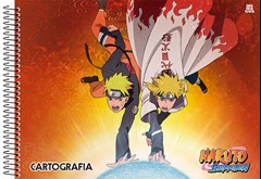 CADERNO CARTOGRAFIA CAPA DURA SÃO DOMINGOS ESPIRAL NARUTO 60F