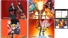 CADERNO CARTOGRAFIA CAPA DURA SÃO DOMINGOS ESPIRAL NARUTO 60F