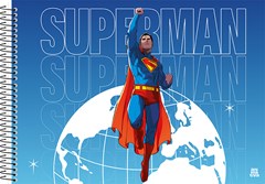 CADERNO CARTOGRAFIA CAPA DURA SÃO DOMINGOS ESPIRAL SUPERMAN 60F