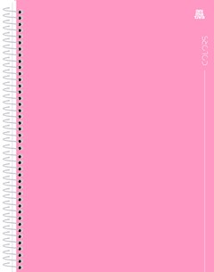 CADERNO CAPA DURA UNIVERSITARIO SÃO DOMINGOS COLORS PINK 10M 160F