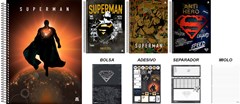 CADERNO CAPA DURA UNIVERSITARIO SÃO DOMINGOS SUPERMAN 10M 160F