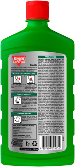 INSETICIDA LÍQUIDO BAYGON ACÃO TOTAL 475ML ÁGUA