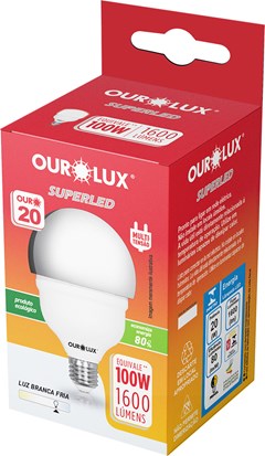 LÂMPADA LED BIVOLT OUROLUX 20 WATTS