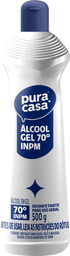 ÁLCOOL GEL 70° 500G PURA CASA