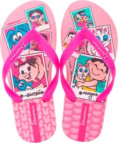 SANDÁLIA IPANEMA KIDS TURMA DA MÔNICA ROSA/ROSA/BRANCO 23/24