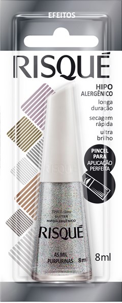ESMALTE RISQUÉ BLISTER GLITER PURPURINAS