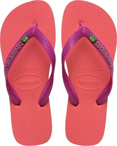 SANDÁLIA HAVAIANAS BRASIL LOGO CORAL/ROSA 39/40