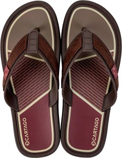SANDÁLIA CARTAGO MAIORCA ESSENCIAL MARROM/MARROM/BORDO 43/44