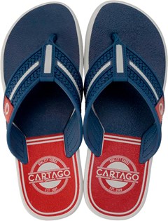 SANDÁLIA CARTAGO PALERMO CINZA/AZUL/VERMELHO 43/44