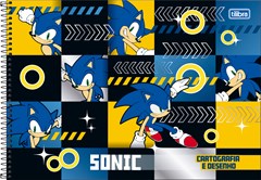CADERNO CARTOGRAFIA CAPA DURA ESPIRAL TILIBRA SONIC 80F