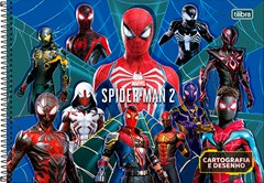 CADERNO CARTOGRAFIA CAPA DURA ESPIRAL TILIBRA SPIDE M GAME 80F