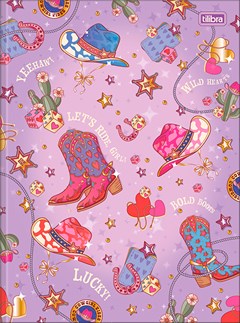 CADERNO CAPA DURA COSTURADO UNIVERSITÁRIO TILIBRA WEST GIRL 80F