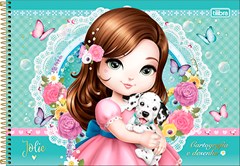 CADERNO CARTOGRAFIA CAPA DURA ESPIRAL TILIBRA JOLIE 80F