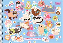 CADERNO CARTOGRAFIA CAPA DURA ESPIRAL TILIBRA HUG ME 80F